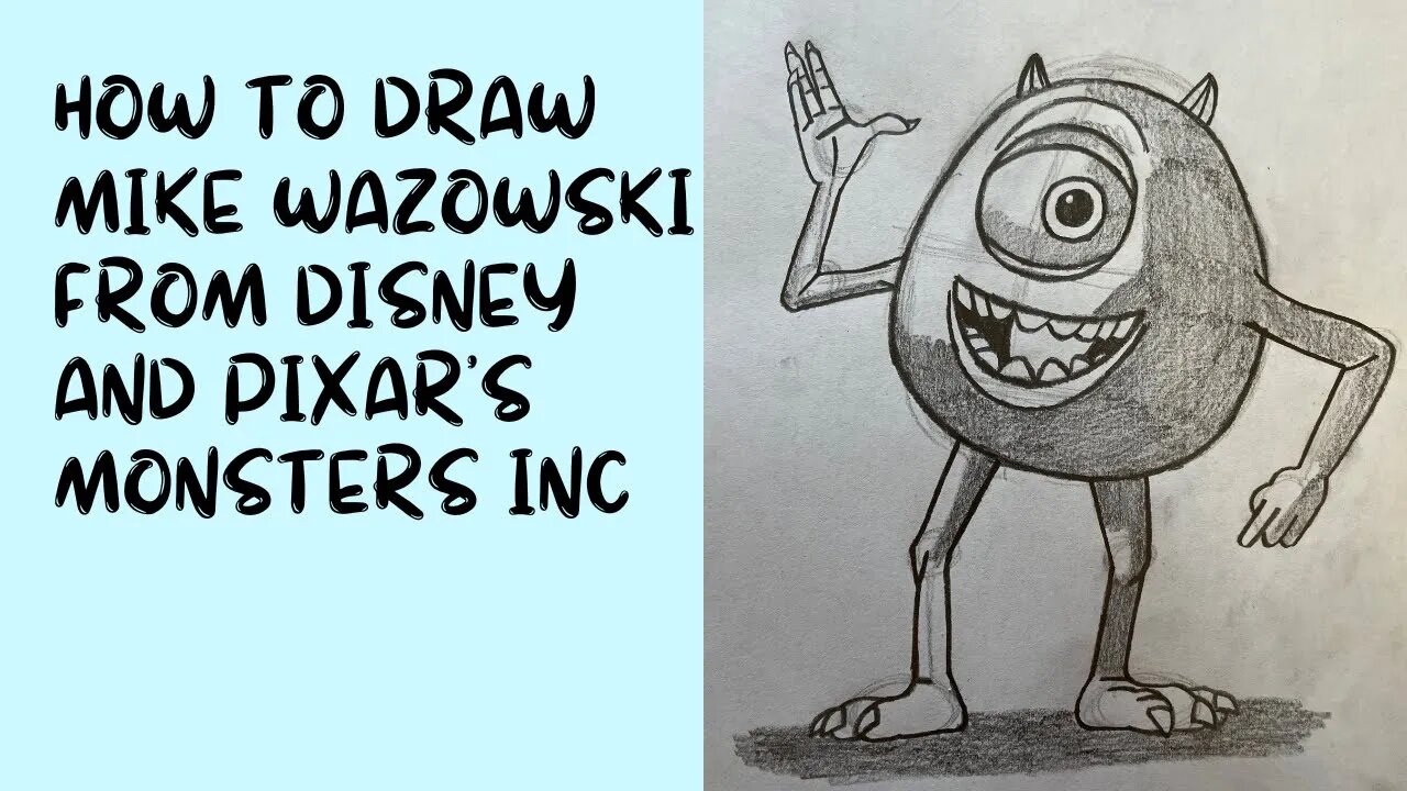 How to Draw Mike Wazowski from Disney and Pixar’s Monsters Inc