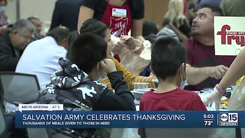 Salvation Army gives thousands of Thanksgiving meals to those in need