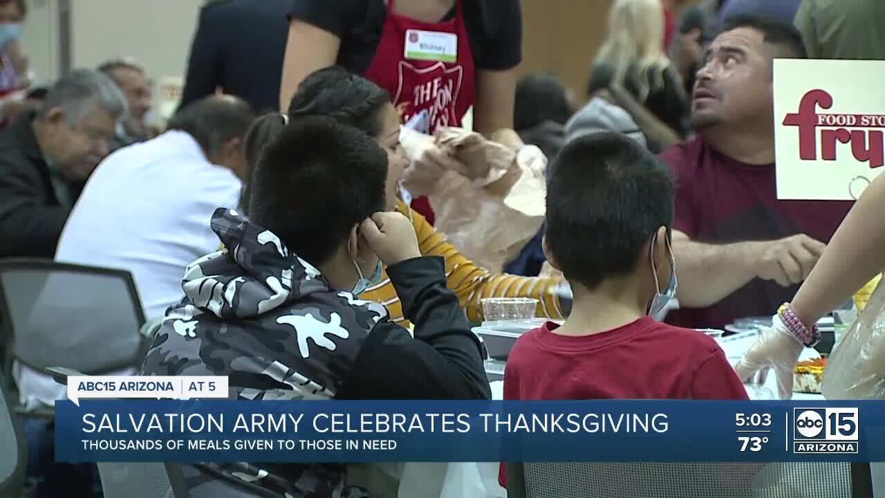 Salvation Army gives thousands of Thanksgiving meals to those in need