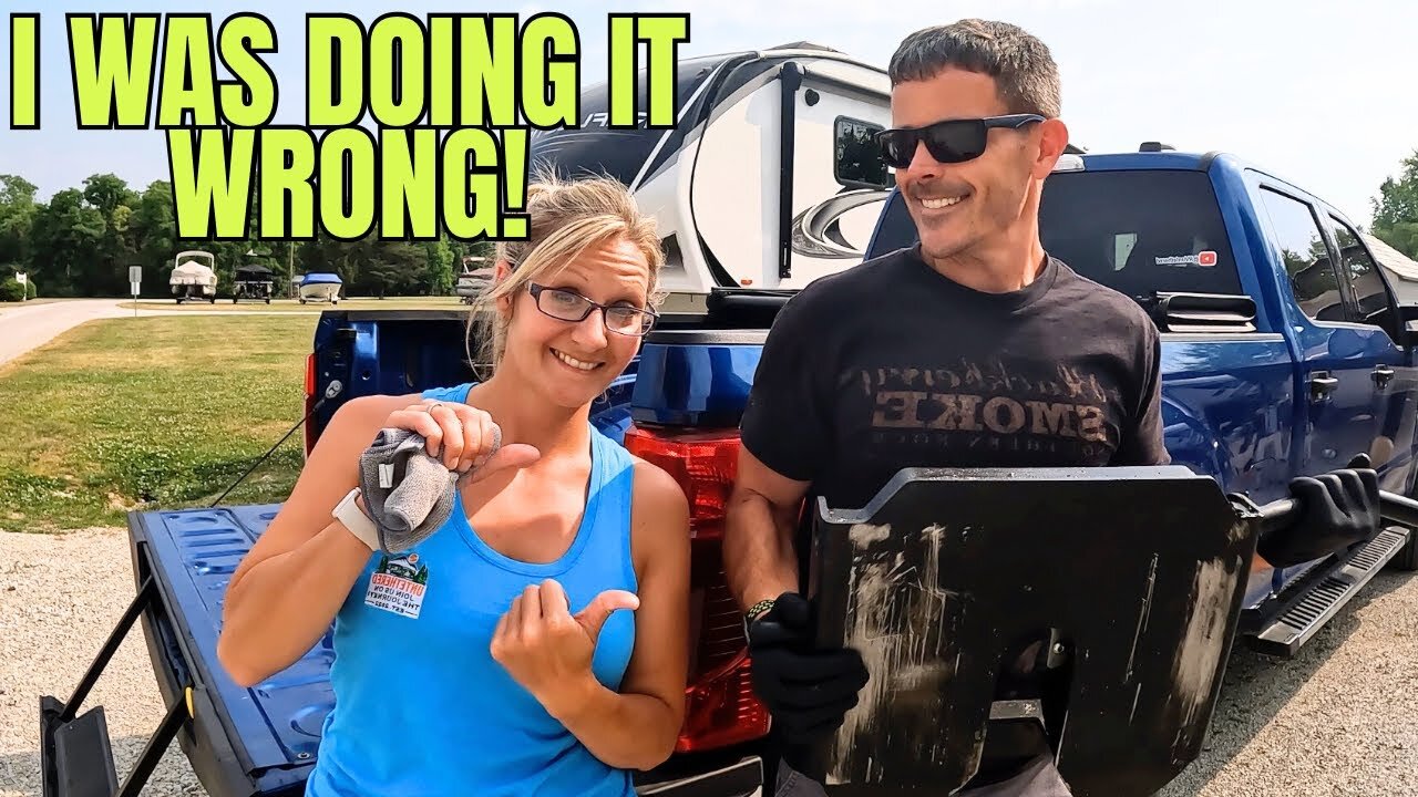 I was doing this all wrong! How to maintain a superglide hitch the right way! Full time RV life!