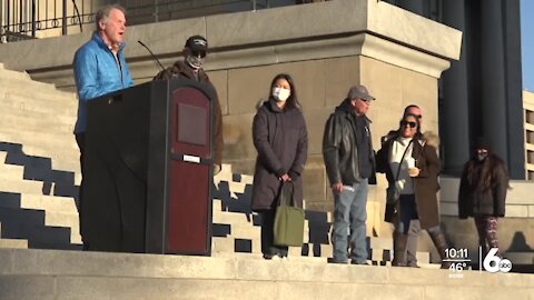 Rallying for salmon with the Shoshone-Bannock Tribe at the Idaho Capitol