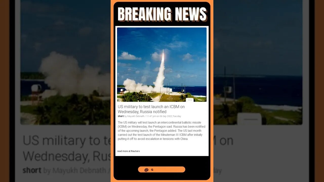 The United States is set to test-launch an intercontinental ballistic missile on Wednesday