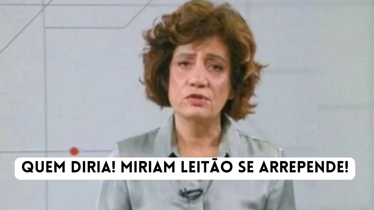 Miriam Leitão fez o "L" e agora já está reclamando, diz jornal