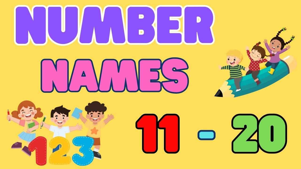 Learn number spellings, Number name, Number names, Number names 11-20, Number spellings