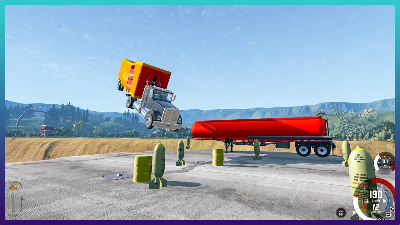 Cars vs Giant Bulge #04 - Beamng Drive