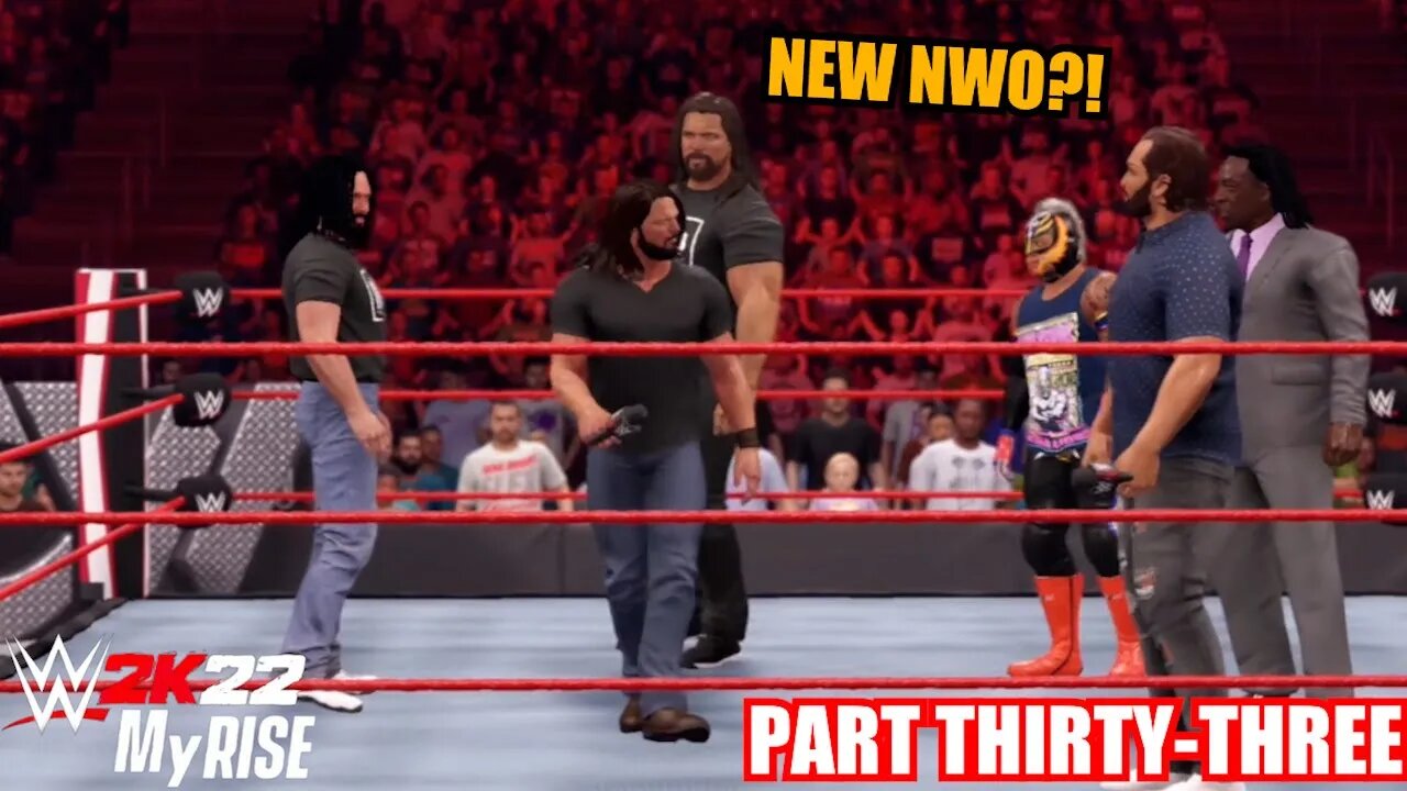 WWE 2K22 MYRISE PART 33 - WCW VS NWO INVASION! BULLET CLUB AND WAR GAMES