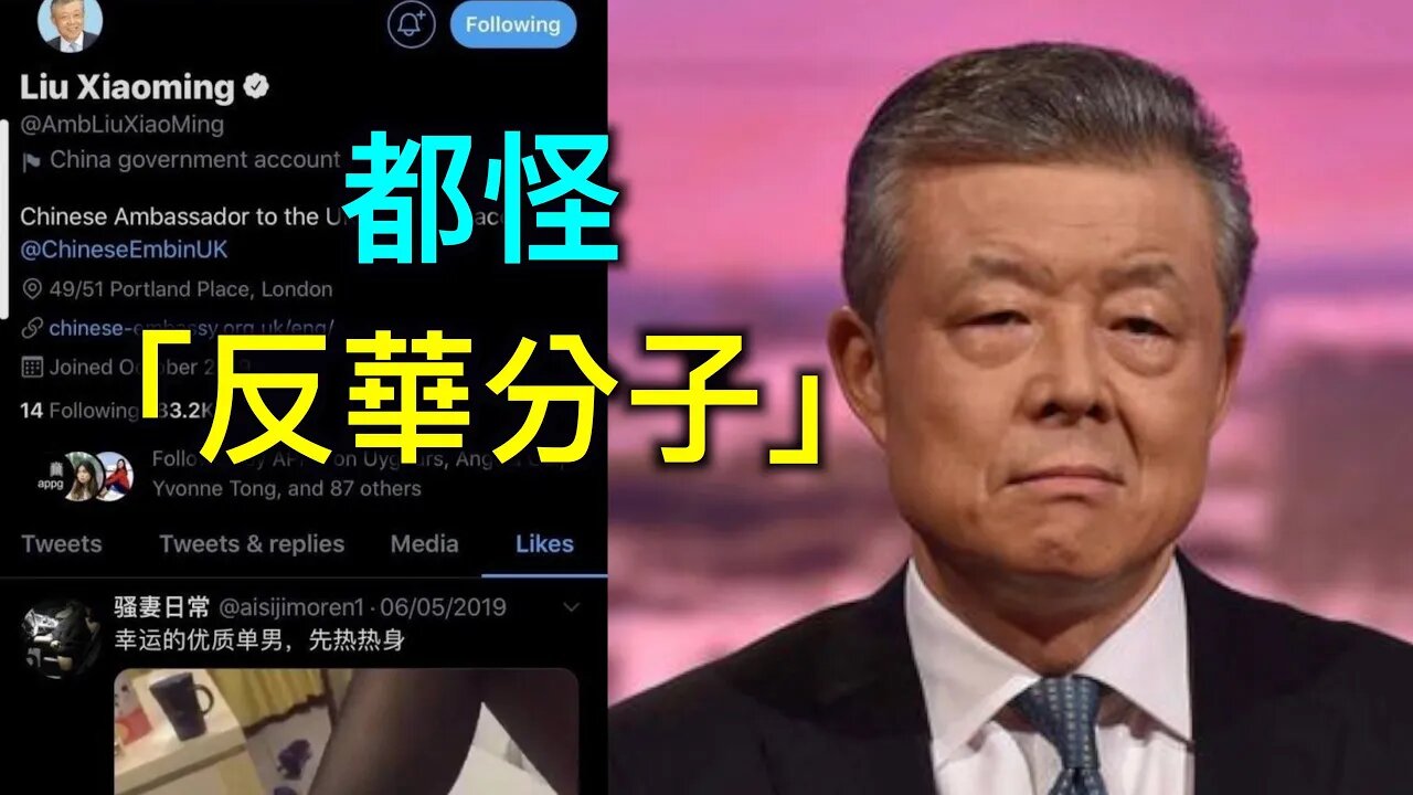 劉曉明推特點贊色情內容遭圍觀,熱乾麵火了!習包子念反送中口號!中共解放軍被耍的團團轉!