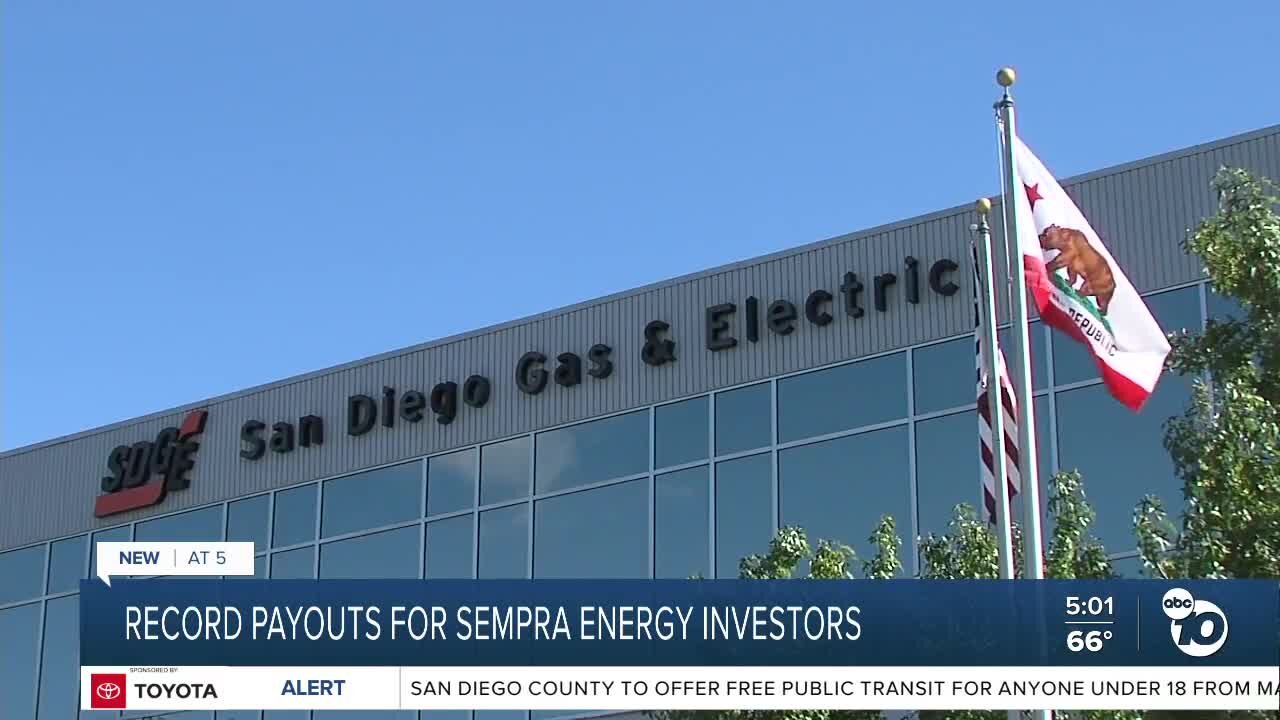 SDG&E parent company gives record payout to investors amid spiking customer energy bills