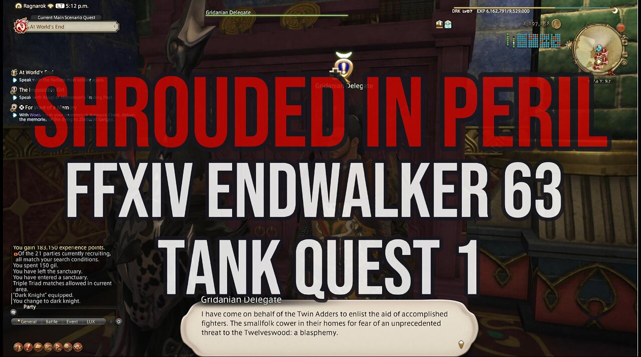 ROMEO PLAYS FFXIV ENDWALKER 63 TANK QUEST 1