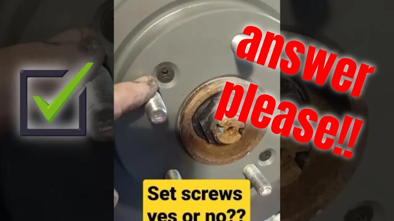 set screws yes or no??