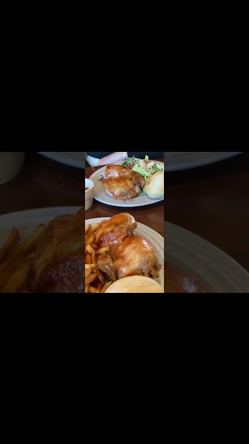 Swiss Chalet half chicken dinner
