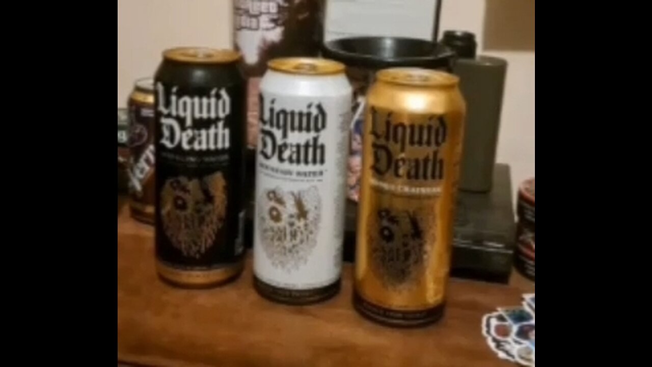 Liquid Death Canned Water (Mountain, Sparkling, & Mango Chainsaw)