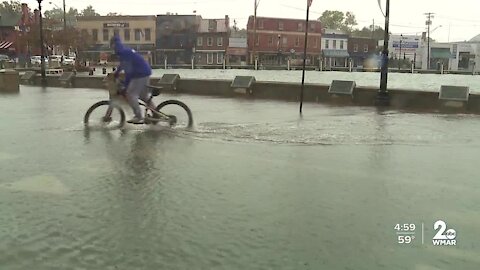 Coastal flooding rising in Downtown Annapolis