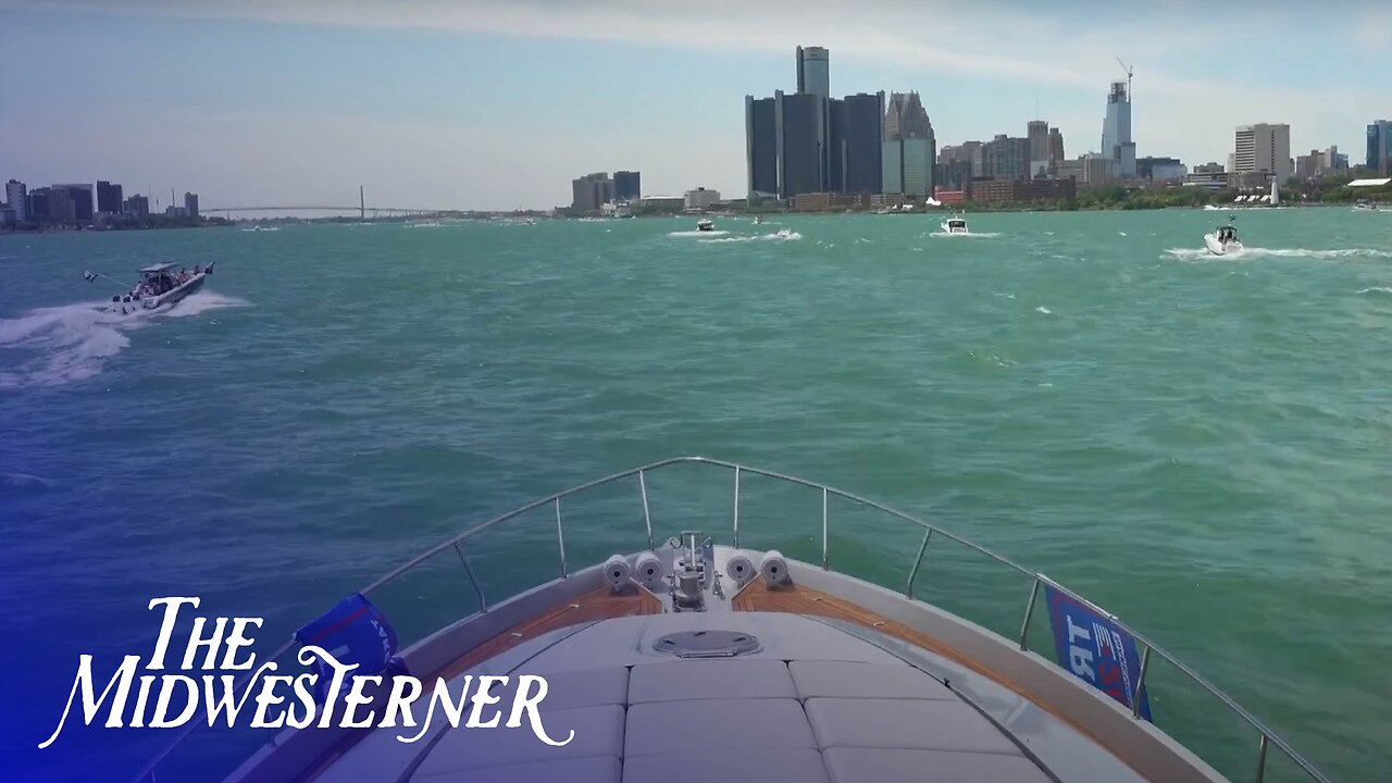 MAGA Boat Parade from Detroit, MI: Lead boat coverage