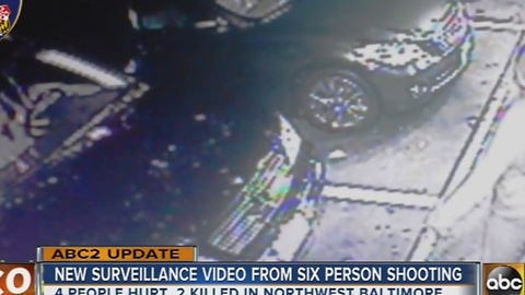 New surveillance video released in sextuple shooting in Baltimore