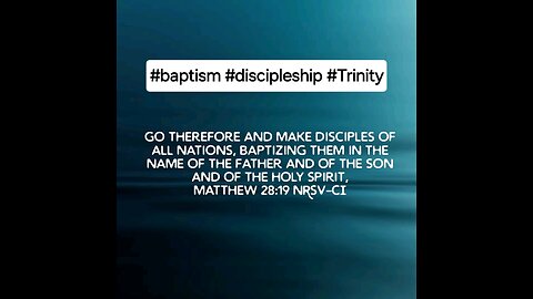 baptism, discipleship, Trinity