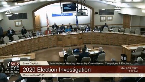 WI Assembly hearing on the 2020 Election Investigation, Attorney James Bopp Testifies