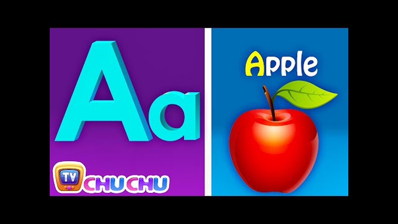 Phonics Song with TWO Words - A For Apple - ABC Alphabet Songs with Sounds for Children