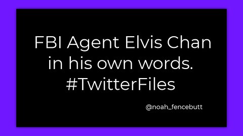 FBI AGENT ELVIS CHAN - IN HIS OWN WORDS - #TWITTERFILES