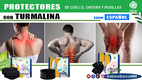 HGW | Protectores con Turmalina | Para Cuello Cintura y Rodillas
