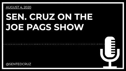 Cruz Speaks with Joe Pags After Chairing Hearing on Antifa Violence