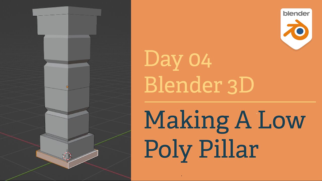 Making a Low Poly Pillar in Blender | Blender Tutorial