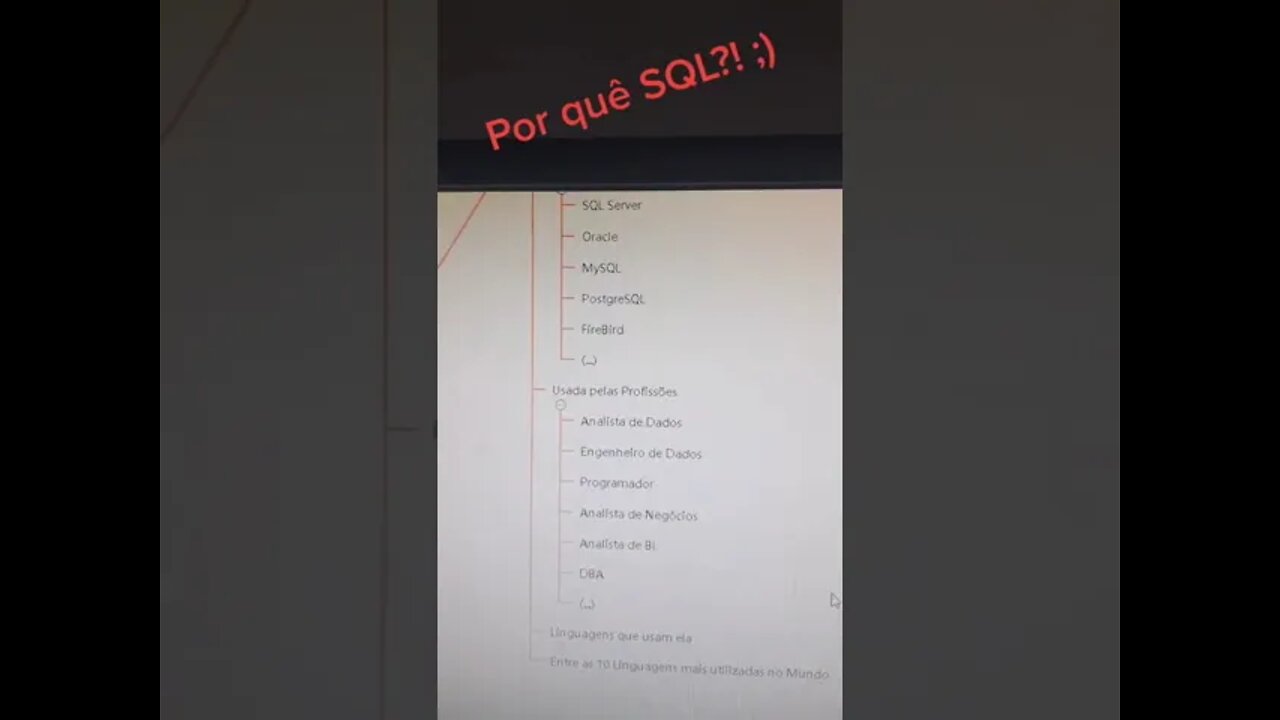 Por que eu escolheria SQL