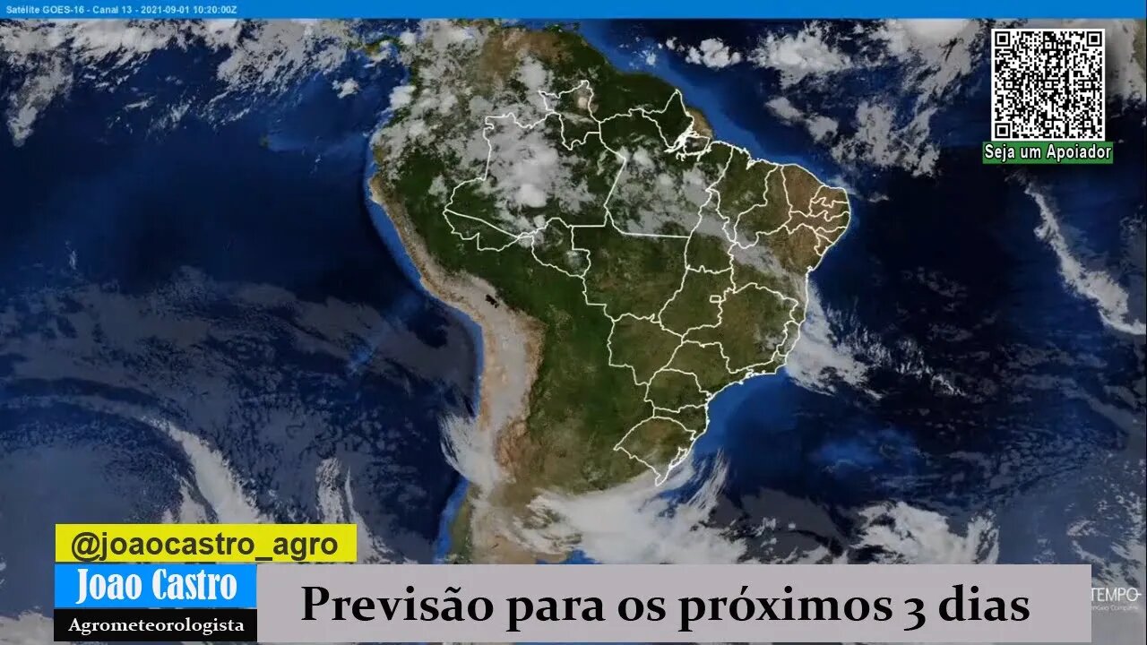 Notícias do Tempo - Previsão para os Próximos 3 dias - com João Castro - 01/09/2021