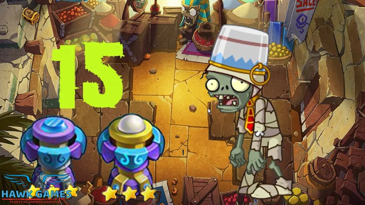 PvZ Online - Adventure Mode - Combat Egypt 15 | @peacannon