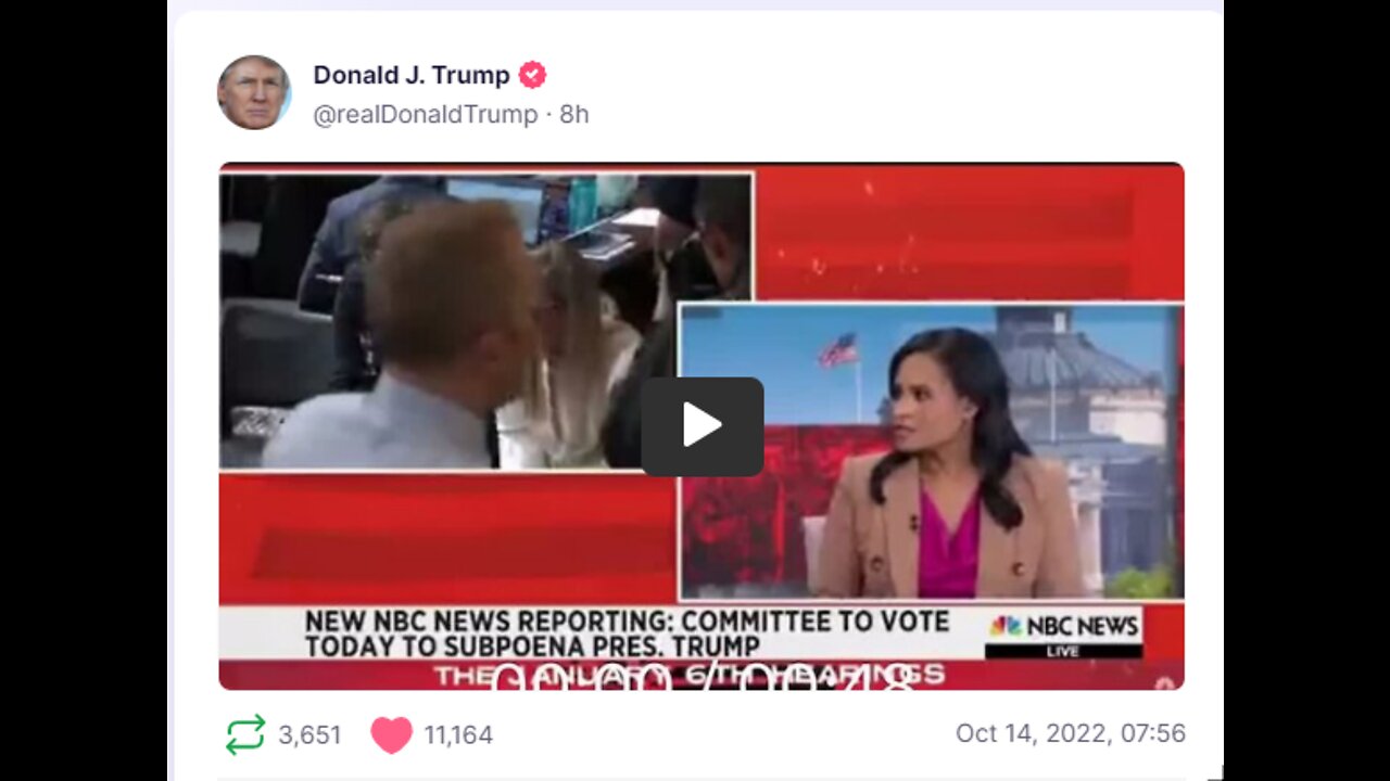 Donald J Trump TS post Oct 14, 2022, 07:56