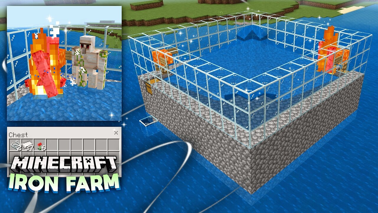 Minecraft Easy Iron Farm Tutorial 1.20 for Bedrock