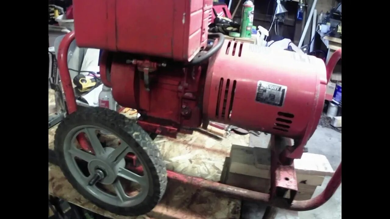 Montgomery Ward 3000 watt Generator Part 2. Adding wheels.