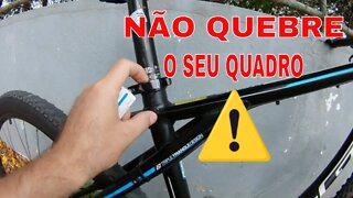 Inserção mínima do canote no quadro da bike