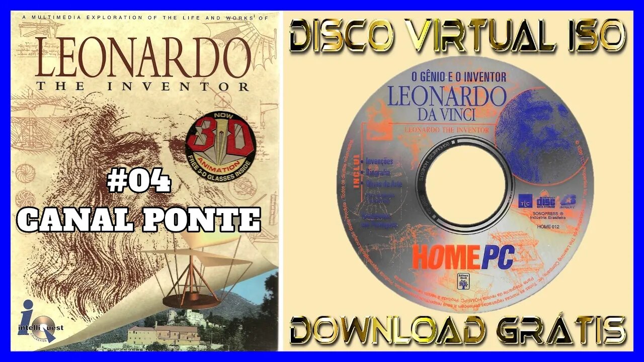 🔴#04| O Gênio e o Inventor Leonardo da Vinci |”Canal de Ponte”| CD-ROM 1996| #Shorts