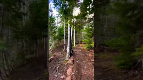 Hiking by a large body of water