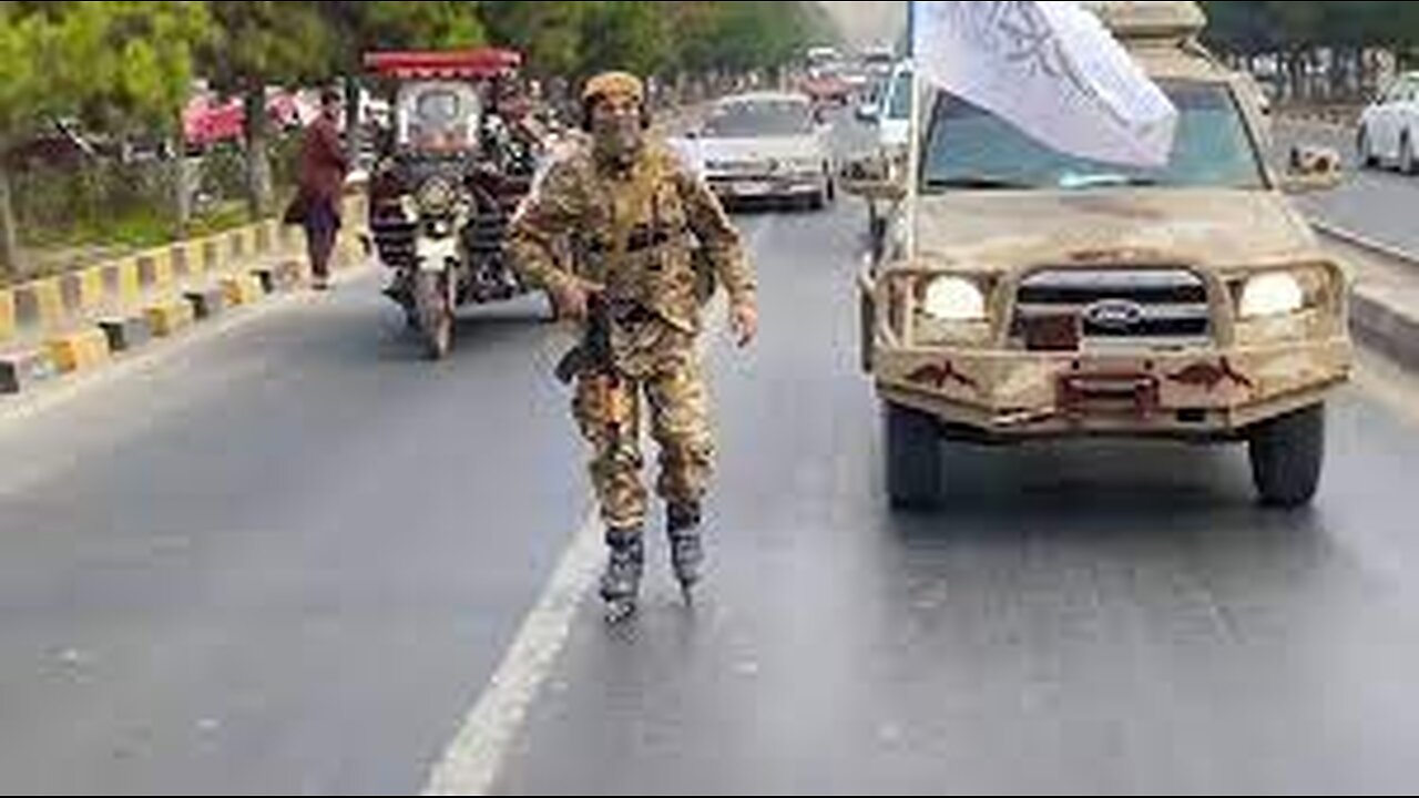 Taliban use roller skates to patrol the streets of Kabul