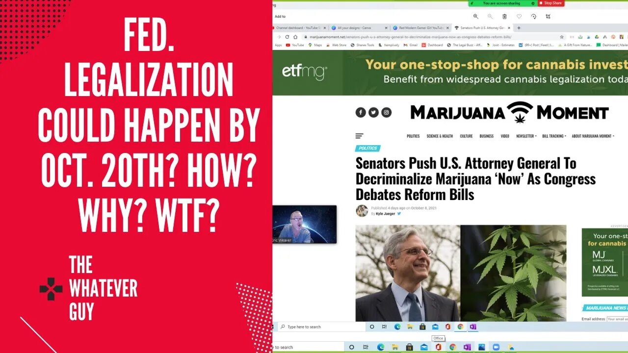 Fed. Legalization Could Happen By Oct. 20th? How? Why? WTF?