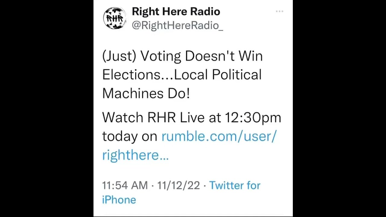Time For Some Electoral Tough Love Today on RHR Live at 12:30pm EST!