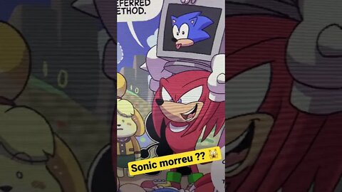 Sonic morreu ?! #shorts