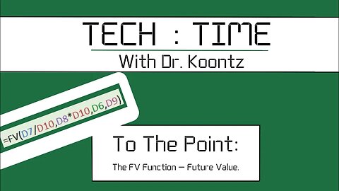 Using Microsoft Excel to Find the Future Value of An Investment