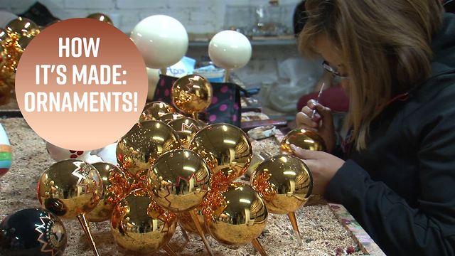 Behind-the-scenes at a glass blown ornament mecca