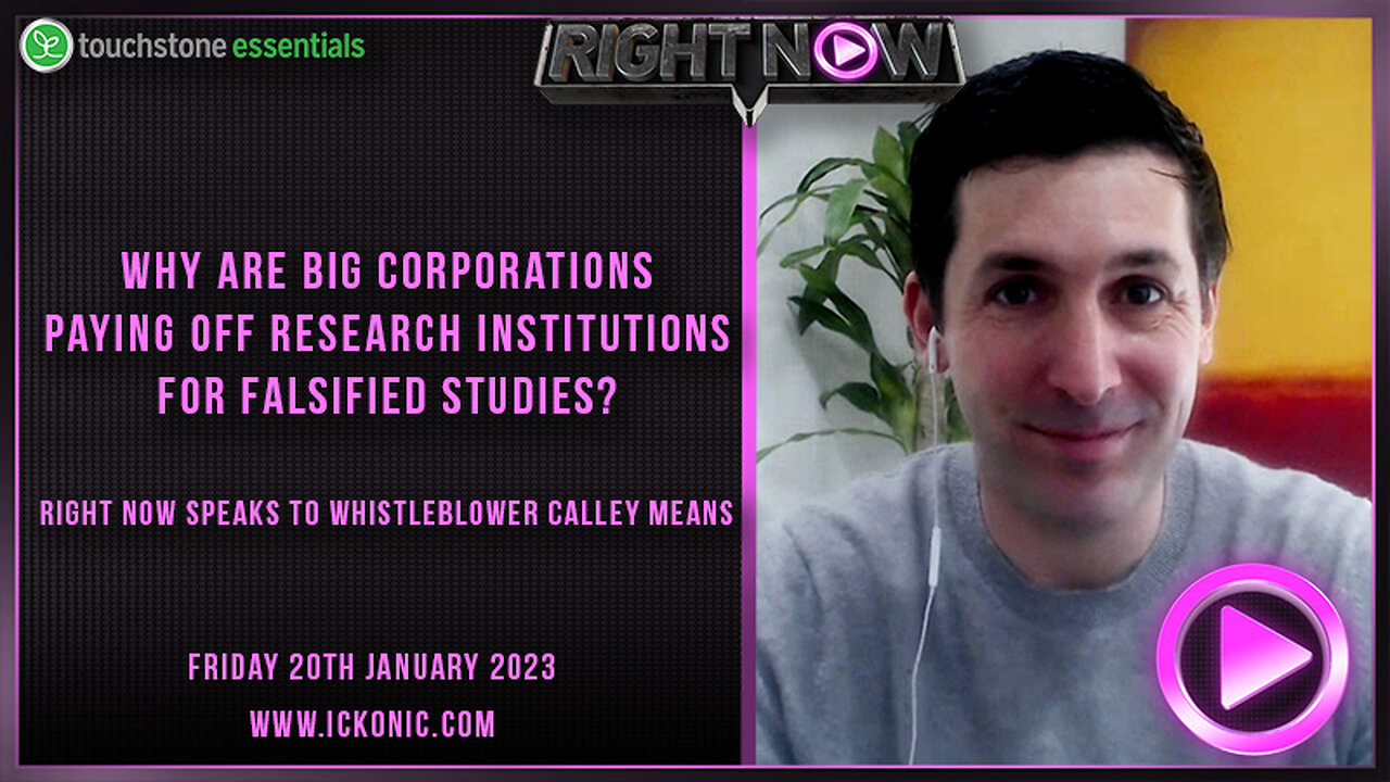Corporations are funding Falsified Studies - Right Now Talks To Whistleblower 'Calley Means'