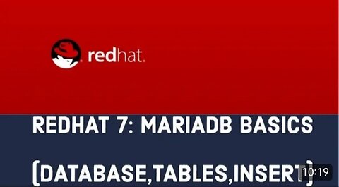 REDHAT 7: MariaDB Basics (DATABASE,TABLES,INSERT)