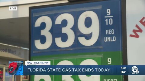 Drivers fuel up before gas tax holiday ends in Florida