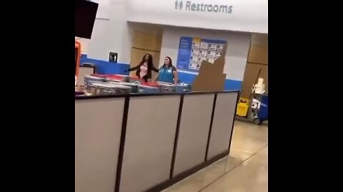 Woman at Walmart is holding an employee hostage