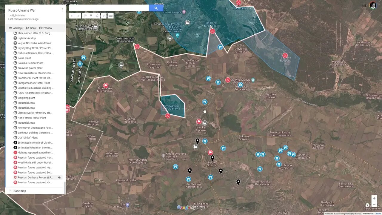 [ Zolote-Hirske Front ] Russian forces captured Zolote and Hirske; Izvestia (media) report in Zolote