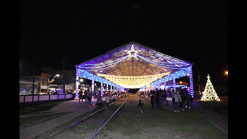 Louveira SP Trem de Natal Estação Ferroviária 17 12 2022