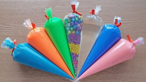 Making Crunchy Slime with Piping Bags #112
