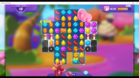 FRIENDS Level 185 Talkthrough, Candy Crush Friends Saga, 32 Moves 0 Boosters