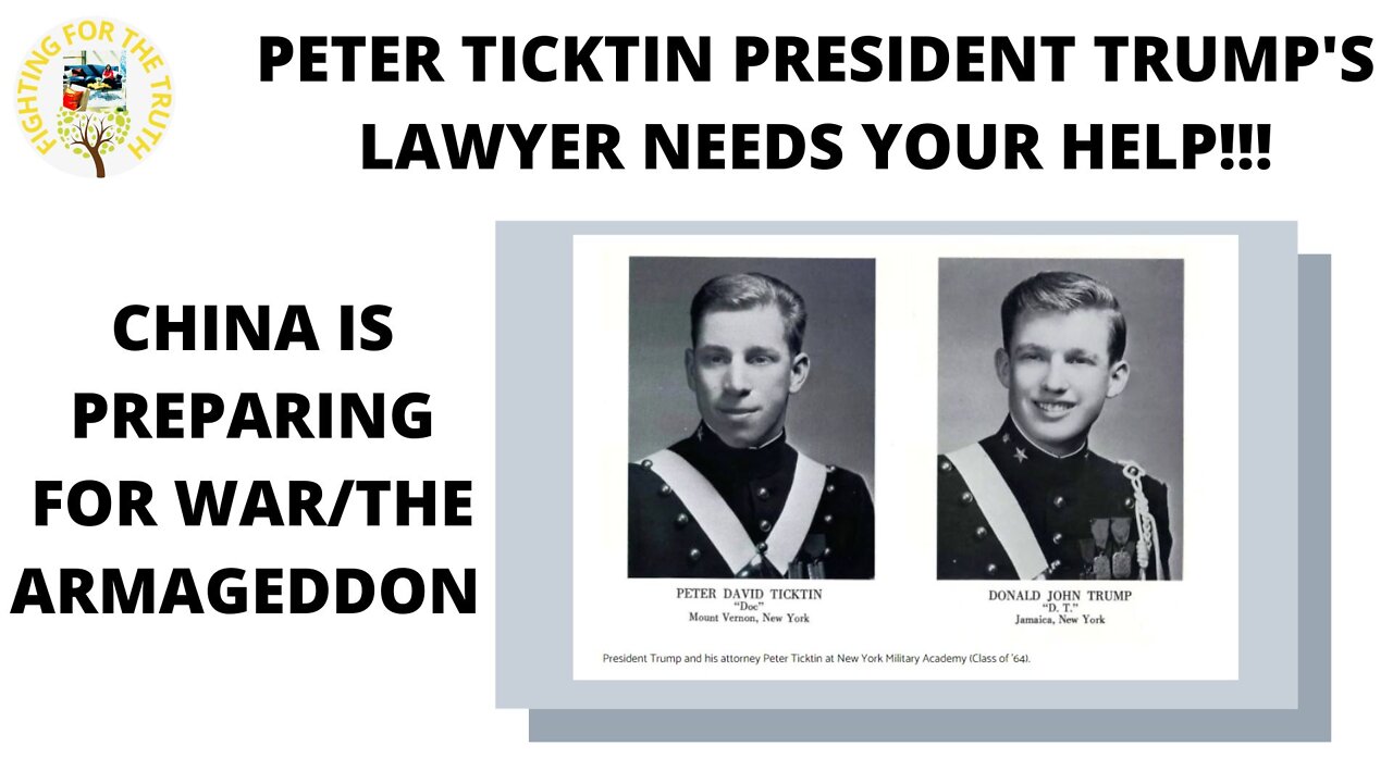 PETER TICKTIN PRESIDENT TRUMP'S LAWYER NEEDS YOUR HELP ASAP!!!